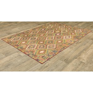 Maya Southwest Multi-Colored 3 ft. 6 in. x 5 ft. 6 in. Area Rug