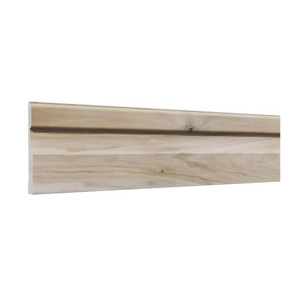 69 in. D x 5.5 in. W x 92 in. L Unfinished Poplar Arvato Baseboard Moulding