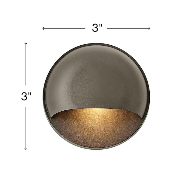 HINKLEY - Hinkley Landscape Lighting Nuvi Round 12v Integrated LED Deck Sconce, Bronze