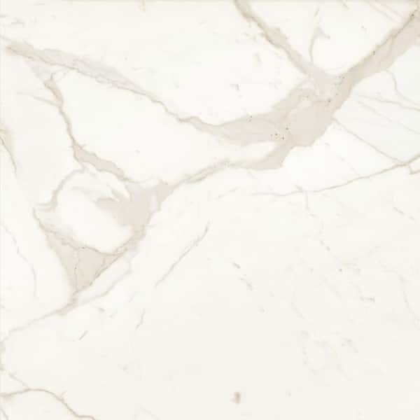 Magnifica The Thirties Square 30 in. x 30 in. Glossy Calacatta Super White Porcelain Tile (18.16 sq. ft. /Carton)