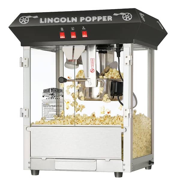Great Northern Lincoln 8 oz. Antique Black Countertop Popcorn Machine