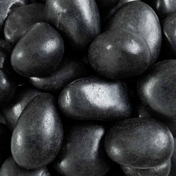 MSI Polished Black 0.5 cu. ft. Bagged Landscape Rock (1 in. to 2