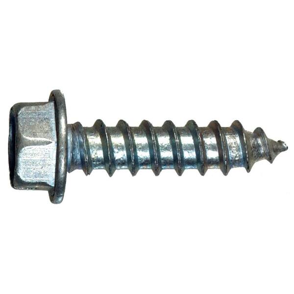 Hillman #8 1-1/2 in. External Hex Flange Hex-Head Sheet Metal Screws (3-Pack)