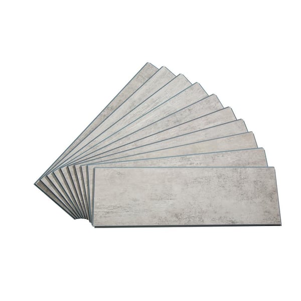 Wind Gust 22.8 in. L x 7.31 in. W Waterproof Adhesive No Grout Vinyl Wall Tile (11 sq. ft./Case)