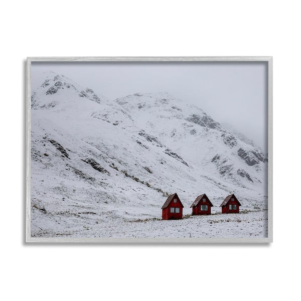 Stupell Industries Snowy Mountain Pass by Daniel Sproul 1-Piece Framed Graphic Print Nature Poster Art Print 14 in. x 11 in.