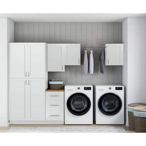 Richmond Verona White Plywood Shaker Stock Ready to Assemble Kitchen-Laundry Cabinet Kit 24 in. x 84 in. x 120 in.