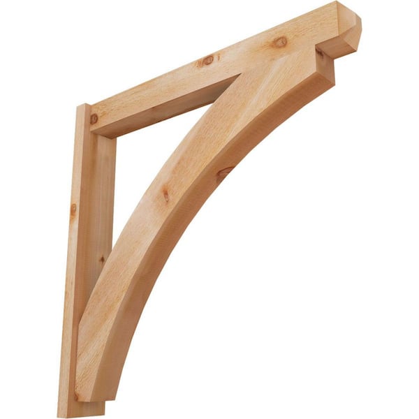 Ekena Millwork 6 in. x 42 in. x 42 in. Thorton Craftsman Rough Sawn Western Red Cedar Outlooker