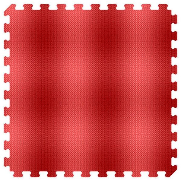 Groovy Mats Red and Royal Blue Reversible 24 in. x 24 in. Thick Comfortable Mat (100 sq.ft. / Case)