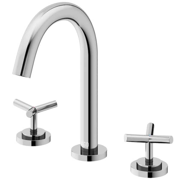 Jewel 8 in. Widespread Double Handles Faucet in Chrome