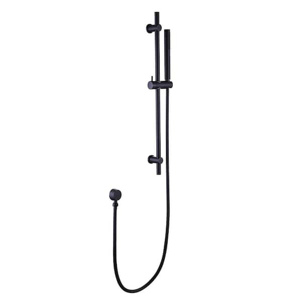 1-Spray Single Handle Wall Mount Handled Shower Head 1. 5 GPM in Black