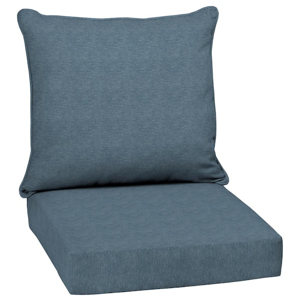 ARDEN 24 in. x 24 in. Denim Alair 2-Piece Deep Seating Outdoor Lounge Chair Cushion