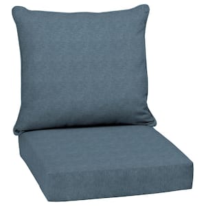24 in. x 24 in. Denim Alair 2-Piece Deep Seating Outdoor Lounge Chair Cushion