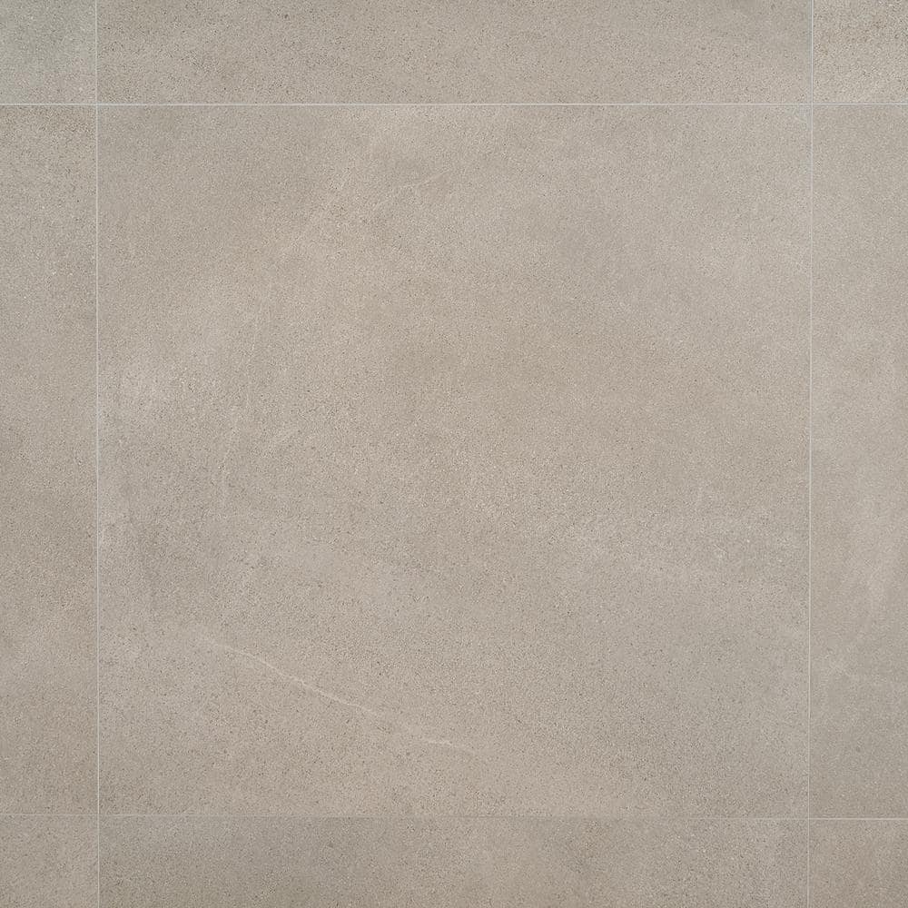 Lincoln 36" x 36" Matte Gray Porcelain Cement Look Tile