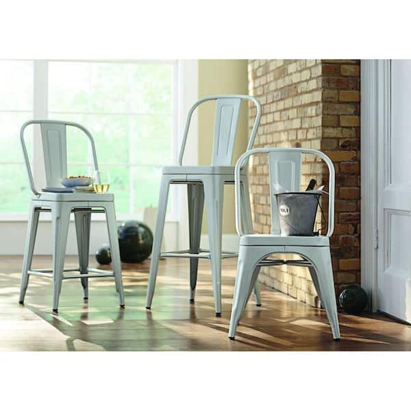 Unbranded Garden 40 in. H Blue Counter Height Stool