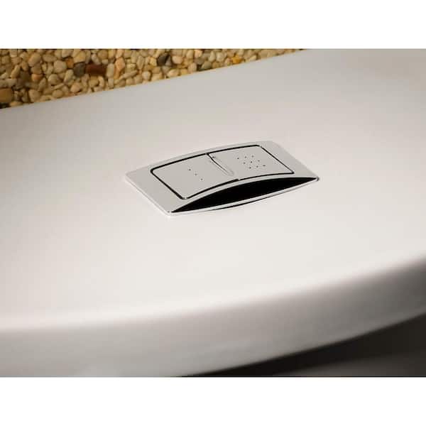 H2Option 0.92/1.28 GPF Dual Flush Toilet Tank Only with Siphonic Jet Flushing Technology, with Liner in White