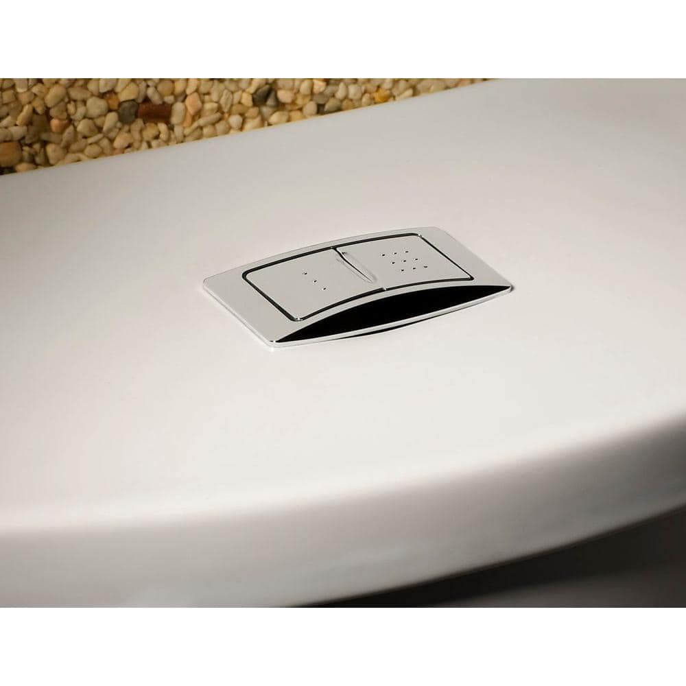 White Vitreous China Dual Flush Elongated Two-Piece Toilet
