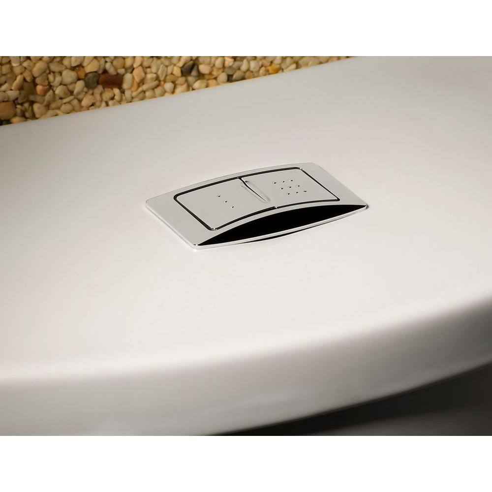 White Vitreous China Dual Flush Round Two-Piece Toilet