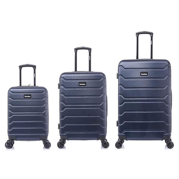 InUSA Trend Lightweight Hard Side Spinner 3-Piece Luggage Set 20 in./24 in./28 in. Blue