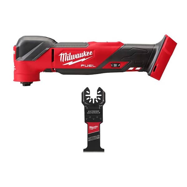 Milwaukee M18 FUEL 18-Volt Lithium-Ion Cordless Brushless Oscillating Multi-Tool (Tool-Only) with Nitrus Carbide Blades
