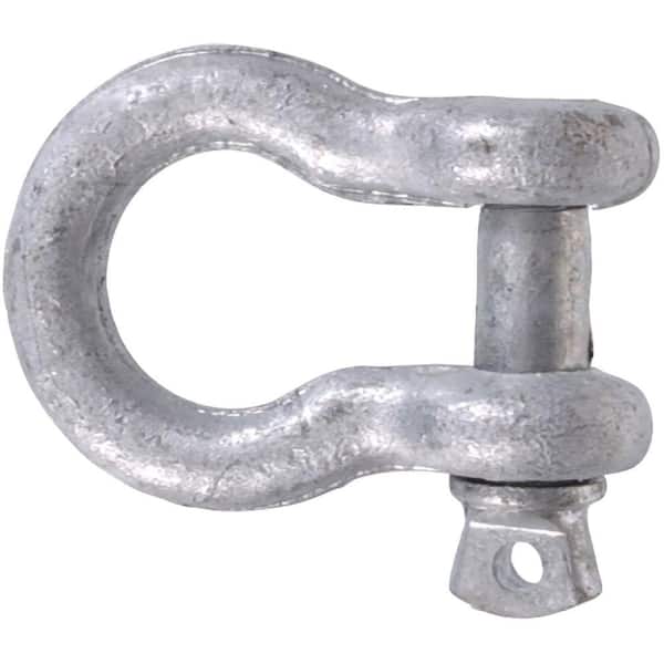 Hardware Essentials 7/8 in. Hot-Dipped Galvanized Forged Steel Anchor Shackle (2-Pack)