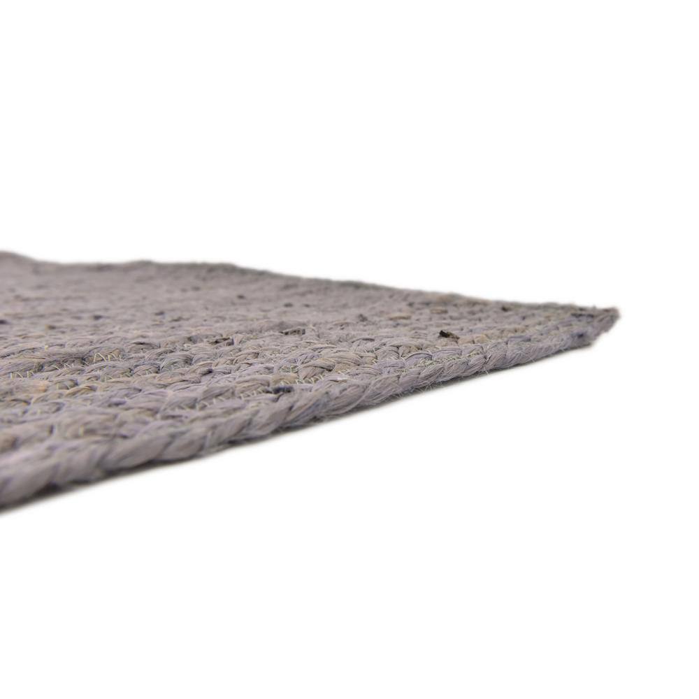 Handmade Gray Braided Jute Reversible Indoor Rug 5' x 8'