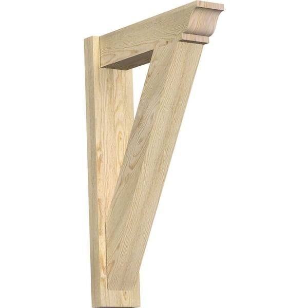 Ekena Millwork 6 in. x 34 in. x 22 in. Douglas Fir Traditional Rough Sawn Outlooker