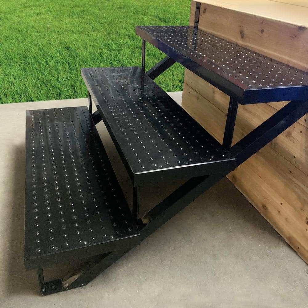 36-Inch Black Painted Steel Non-Slip Stair Tread