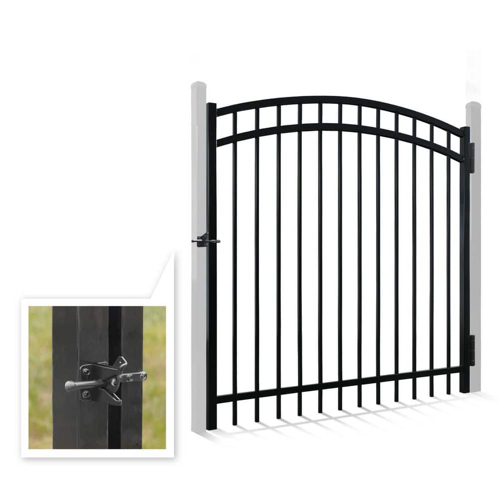 Anti-Rust 5 ft. x 5 ft. Black Steel Arched Fence Gate price history on PriceWatchPro