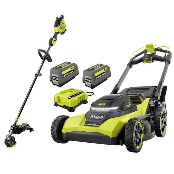 ★ラスト値下げ★6月23日のみ★RYOBI草刈り機（程度良好）★オイル付★顔面ガード付★ RYOBI 40V HP Brushless 21 in. Cross Cut Self-Propelled All Wheel