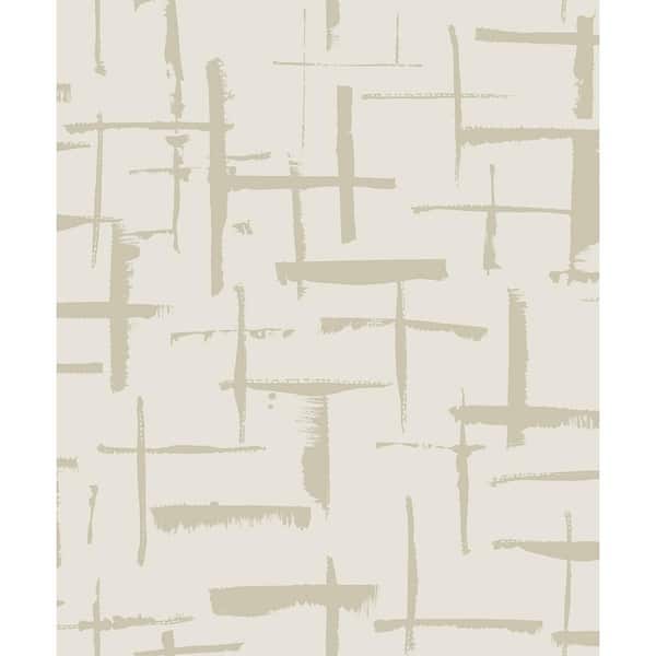 Seabrook Designs Dove Incrociato Abstract Unpasted Paper Nonwoven Wallpaper Roll 57.5 sq. ft.