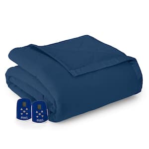 Full Smokey Mt. Blue Electric Heated Comforter/Blanket