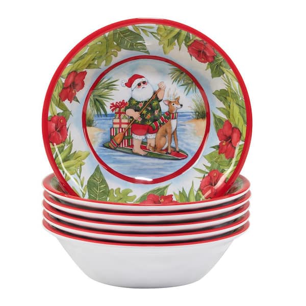 Certified International Santa's Wish 10.14 fl.oz. Assorted Colors Melamine All Purpose Bowl (Set of 6)