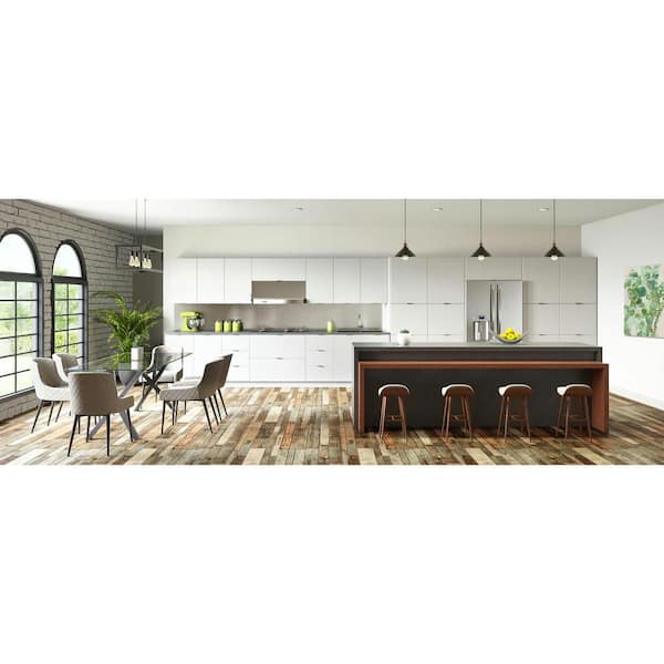J COLLECTION Fairhope Bright White Slab Assembled Base Kitchen Cabinet with 10 in. Drawer (12 in. W X 34.5 in. H X 24 in. D)