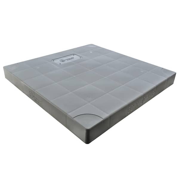 Cambridge 30 in. x 30 in x 3 in. Plastic Central Air Conditioner Condenser Pad Gray
