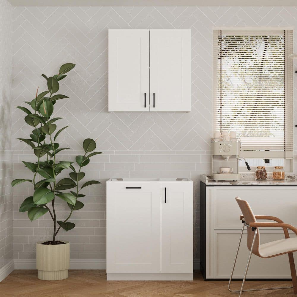 FUFU&GAGA 30 in. W x 24.2 in. D x 34.65 in. H Wood Ready to