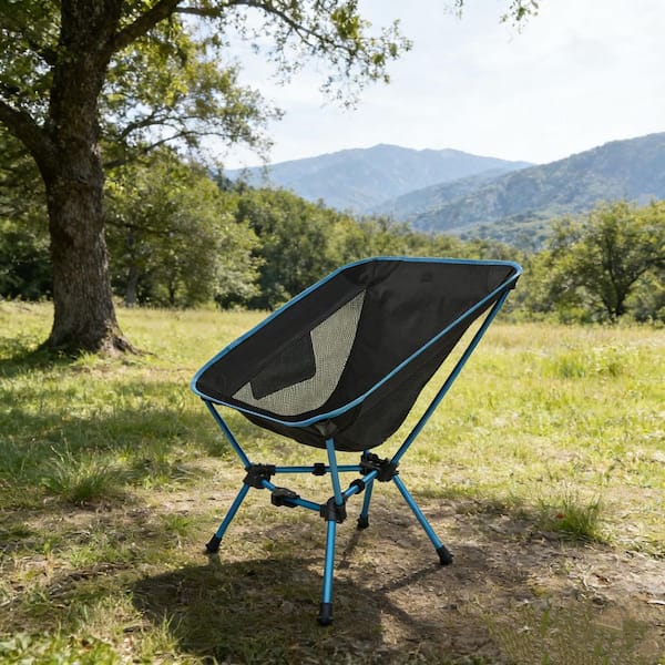 OGETFUUR Blue Lightweight Folding Camping Chair, Portable Foldable  display picture 1
