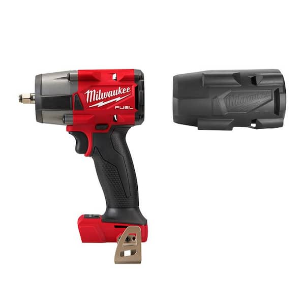 Milwaukee M18 FUEL 18V Lithium-Ion Mid Torque Brushless Cordless 3/8 in. Impact Wrench with Friction Ring, Protective Boot