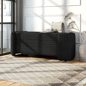 Alicia Dark Gray Boucle 54 in. Bedroom Entry Way Bench With Storage