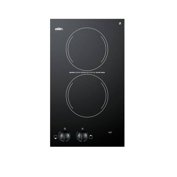 Summit Appliance 12 in. Radiant Electric Cooktop in Black with 2-Elements