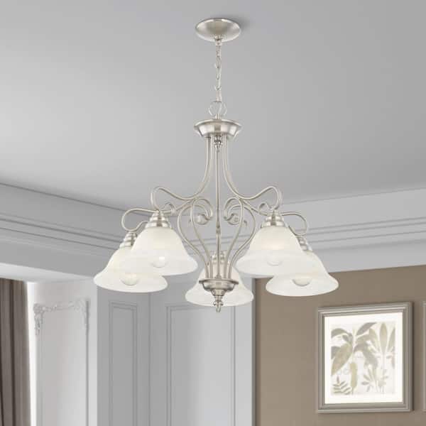 AVIANCE LIGHTING Garrett 5 Light Brushed Nickel Chandelier
