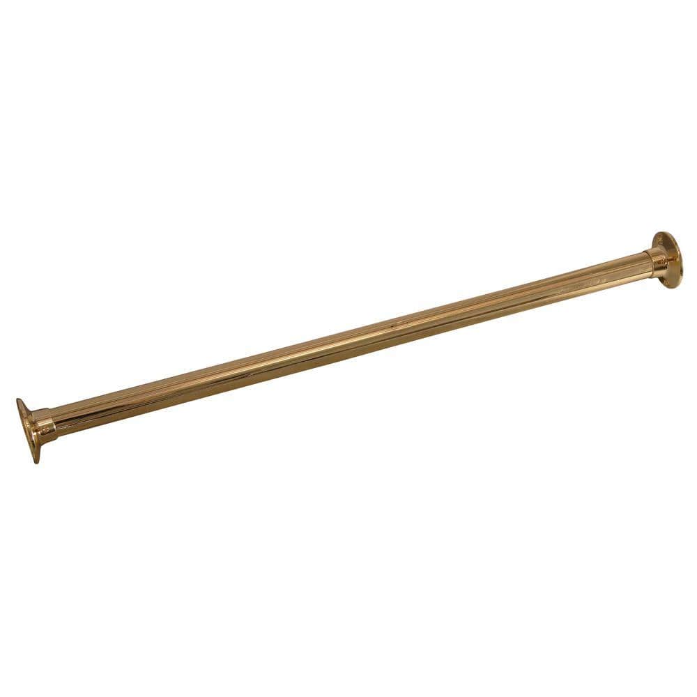Barclay Products 108 in. Straight Shower Rod in Polished Brass 4100-108-PB  The Home Depot
