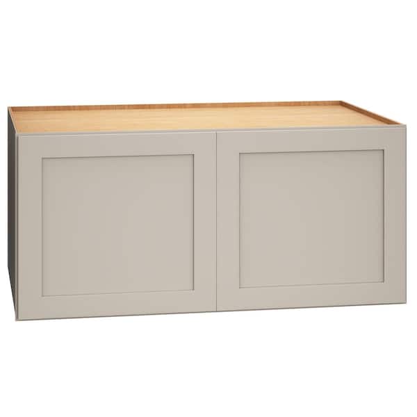QuickShip Cottage 39 in. W x 24 in. D x 18 in. H Assembled Plywood Shaker Wall Kitchen Cabinet in Sterling
