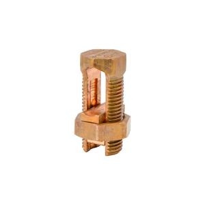 0.968 Length Copper Lay-in Connector with Steel Screws 0.375 Width 0.687 Height 4-14 AWG Wire Range 
