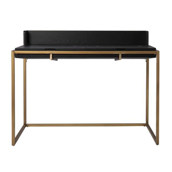 SEI FURNITURE Caldlin 45.5 in. Rectangle Black Wood Writing Desk with
