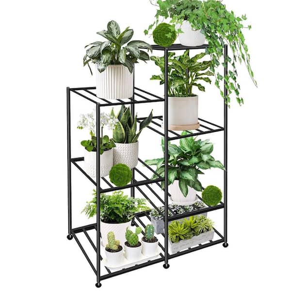DDPow Tripod Heavy Plant Stand for 10-16 Plant Pot, Plant Stand Indoor  Outdoor Corner, Adjustable Metal Heavy Duty Plant Stand for Large Pot  (Black