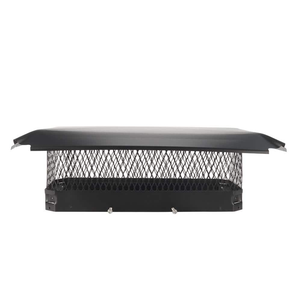 HY-C 21 in. x 9 in. California Oregon Bolt-On Single Flue Chimney Cap in Black Galvanized Steel