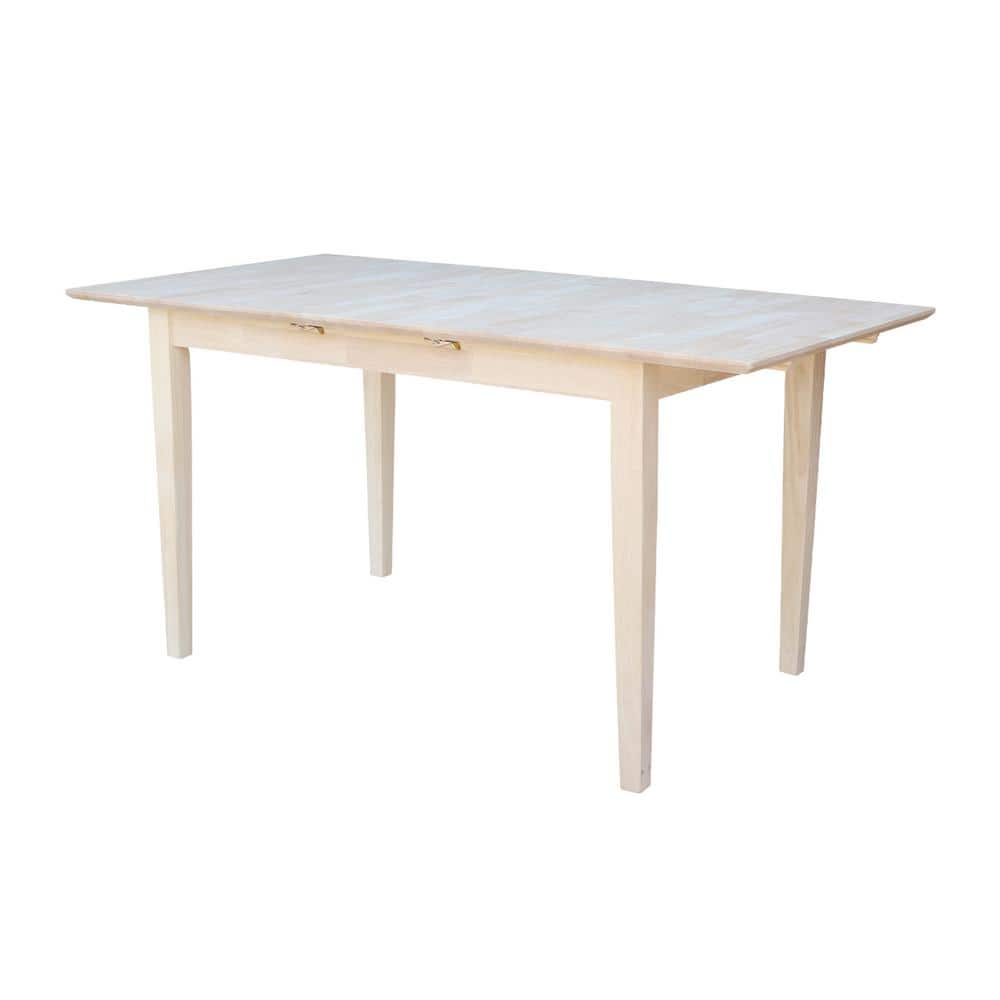 Farmhouse Chic Extendable Solid Wood Dining Table in Natural Finish