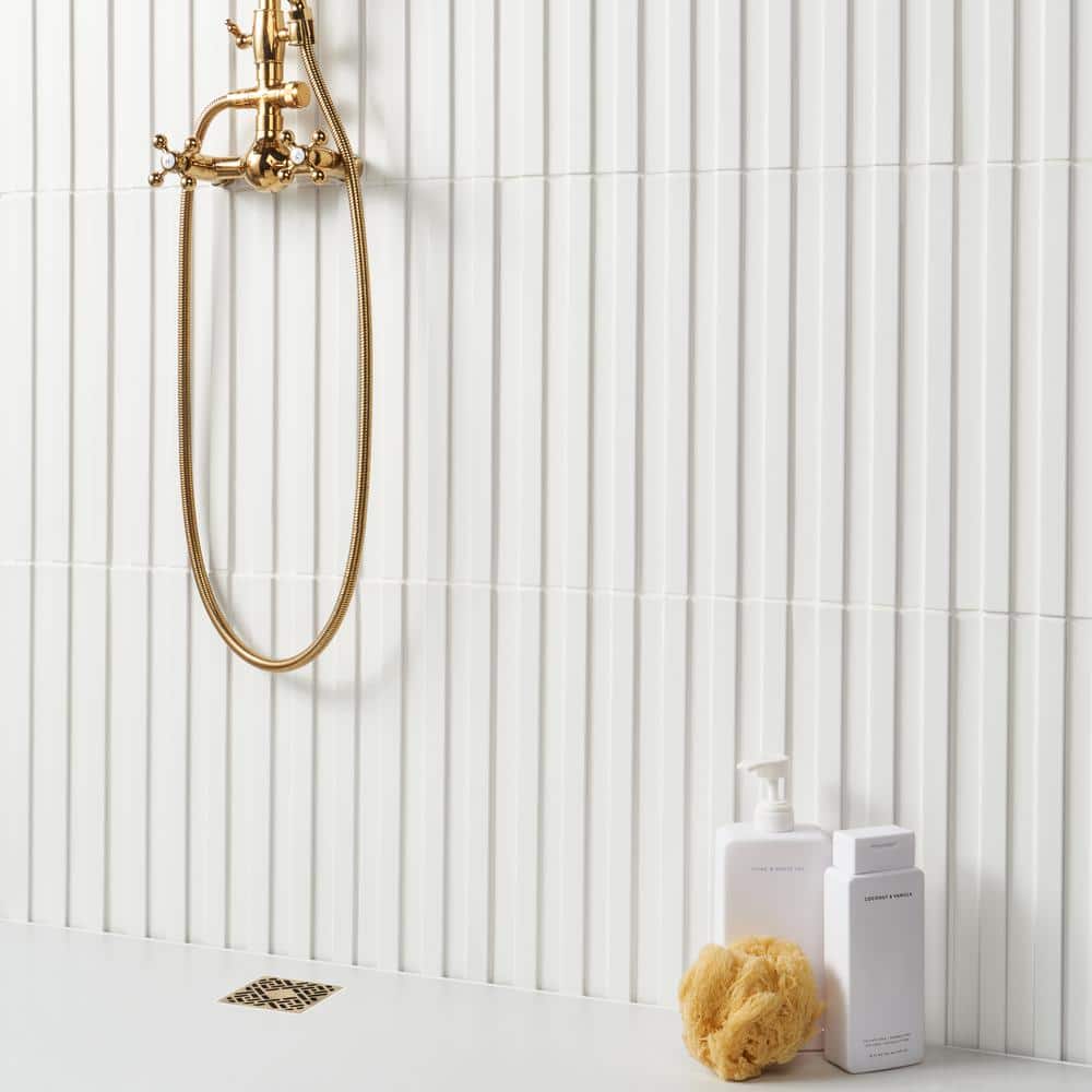 Veluto White Matte Porcelain 6x18 Wall Tile