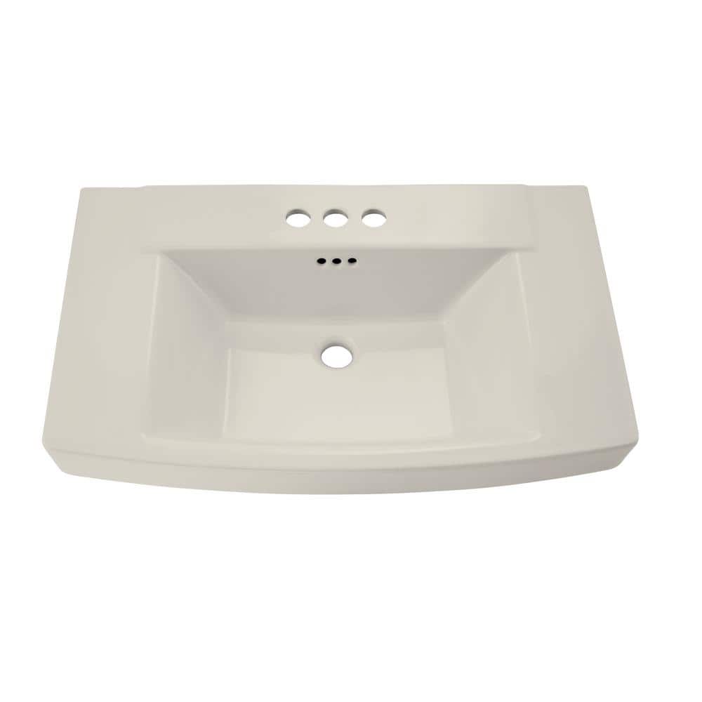 American Standard Townsend 4 in. Pedestal Sink Basin in Linen 0328004.