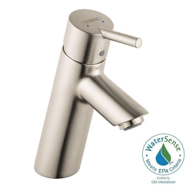 Hansgrohe Talis S 80 Single Hole 1-Handle Low-Arc Bathroom Faucet in Brushed Nickel